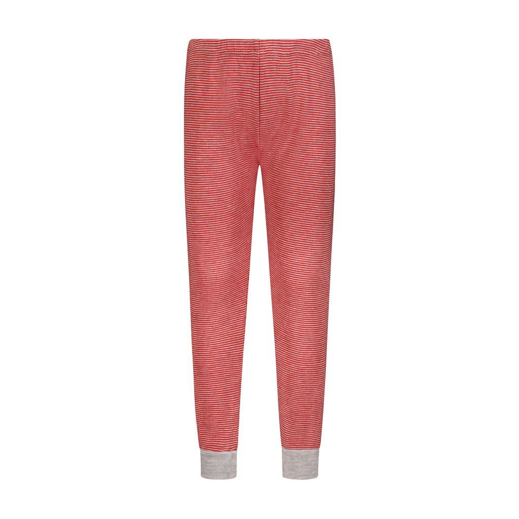 Boys Henry Classic Long Sleeve Tee & Jack Cuffed Pant Set - Red/Grey Mini Stripe