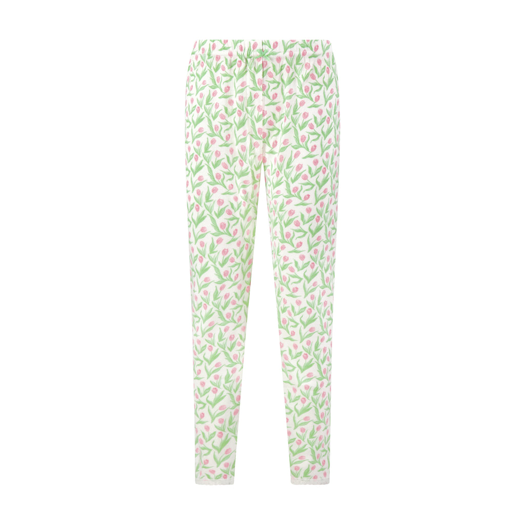 Polkadot GIRLS CLASSIC SET CREW LS & PANT - Tulip Print