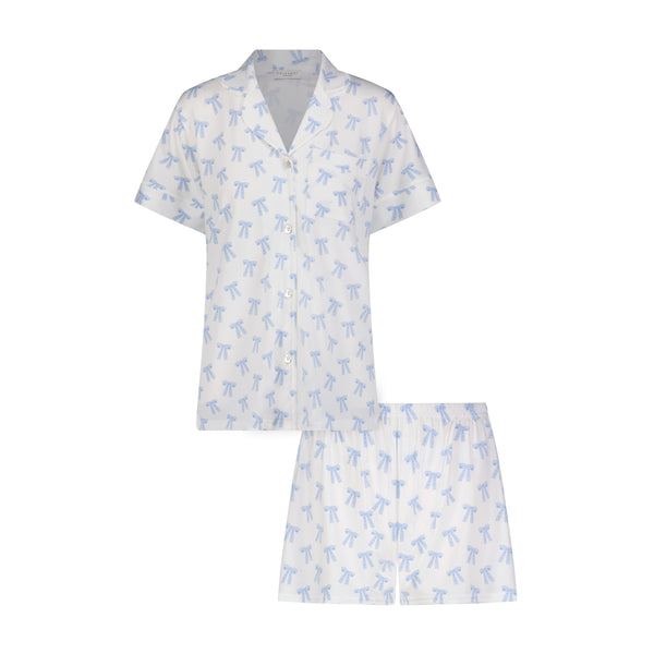 Polkadot HARRY Pajama Set in BLUE FOREVER LOVE BOW