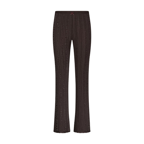 Polkadot LONG PANT - Brown Windsor Pointelle