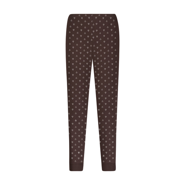 Polkadot JOGGER - Brown Hearts Pointelle