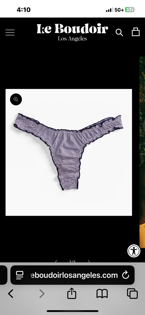 LE BOUDOIR~ Woven tanga