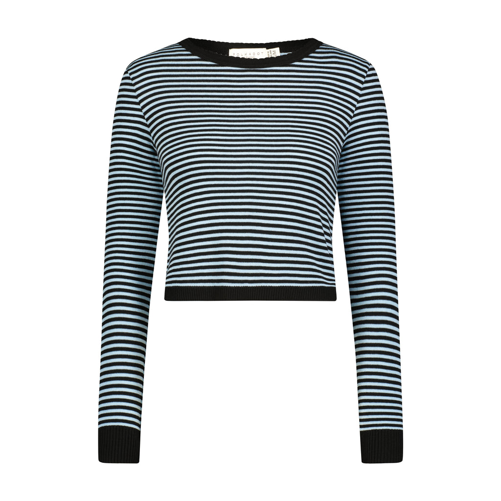 Polkadot SET Nell Crop Slouchy & Short - Stripe Top w Black Short