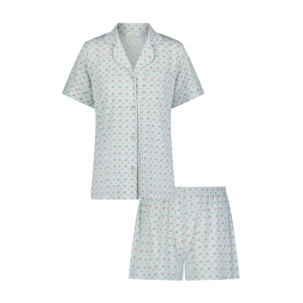 Polkadot HARRY Pajama Set in BLUE CIEL DITSY ROSE