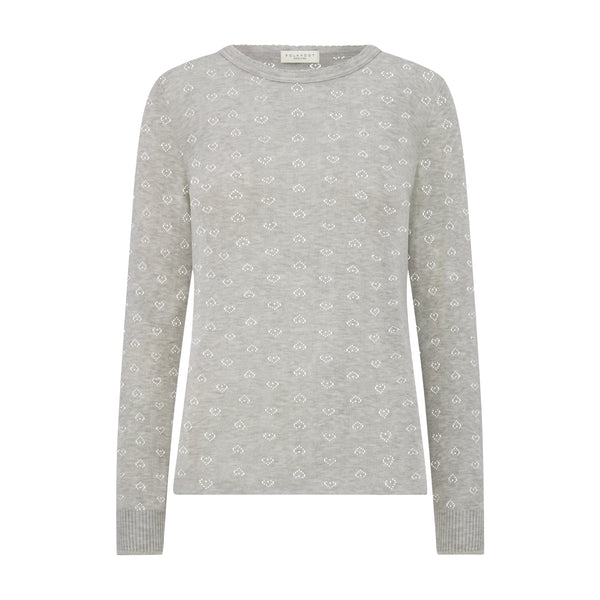 Polkadot RACHEL SLOUCHY - Heather Grey Hearts Pointelle