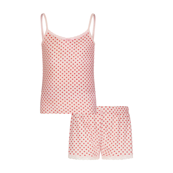 Polkadot GIRLS SET CAMI & SHORT - Red Dot Print