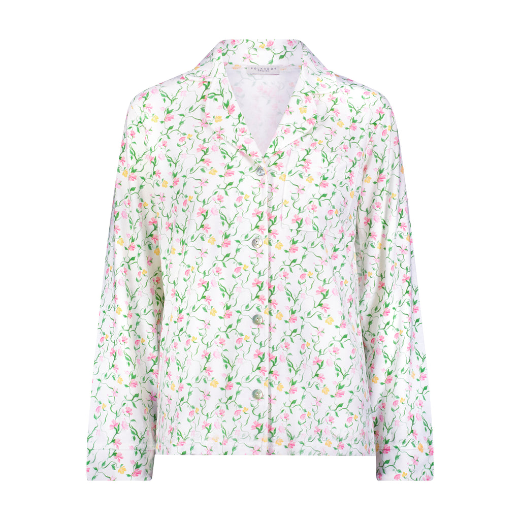 Polkadot CHARLEY Pajama Set - Sweet Pea Print -New! with XL