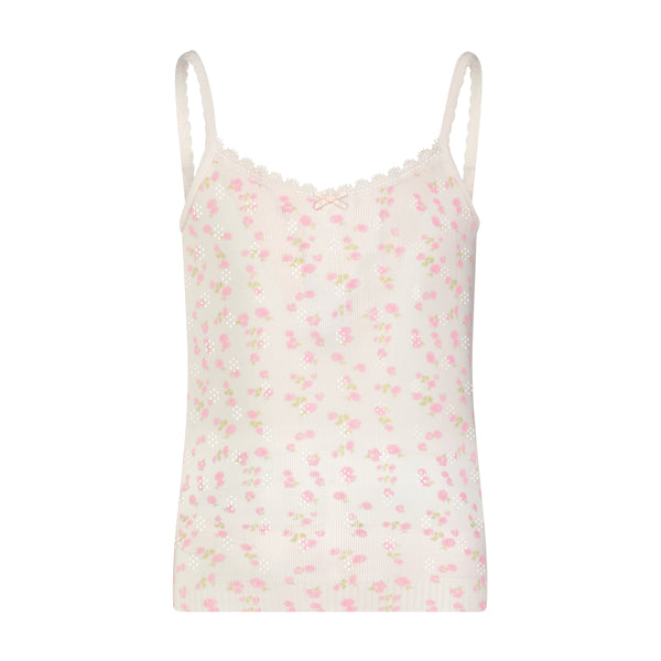 Polkadot GIRLS CAMI - Pink Garden Pointelle