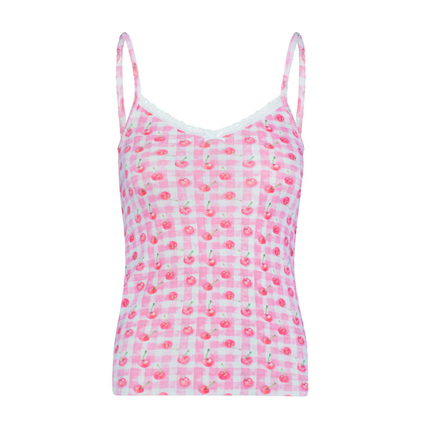 Polkadot Patti Cami - Cherry Gingham Print