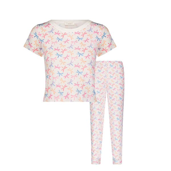 Polkadot SET Baby Crop Tee & Jogger - Dragonfly Print