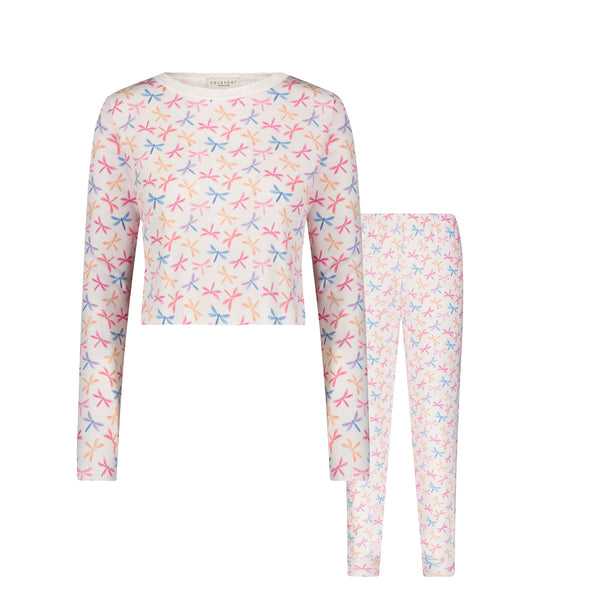 Polkadot SET Nell Crop Slouchy & Jogger - Dragonfly Print