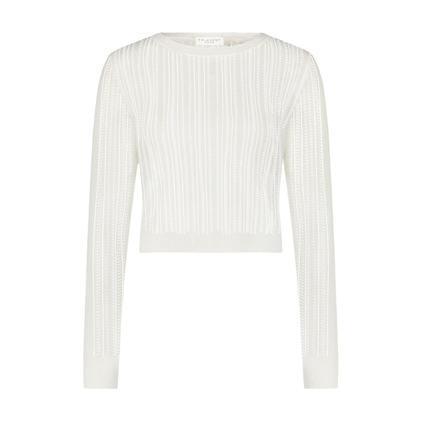 Polkadot Nell Cropped Slouchy - Ivory Windsor Pointelle -NEW