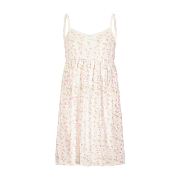 Polkadot GIRLS BABYDOLL GOWN - Pink Garden Pointelle