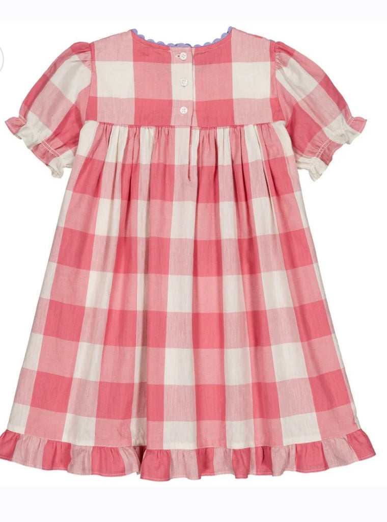 HELLO SIMONE~ Louisette dress in Rose check