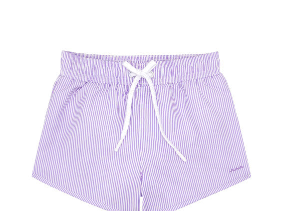 MINNOW~ Boys lavender micro stripe boardie