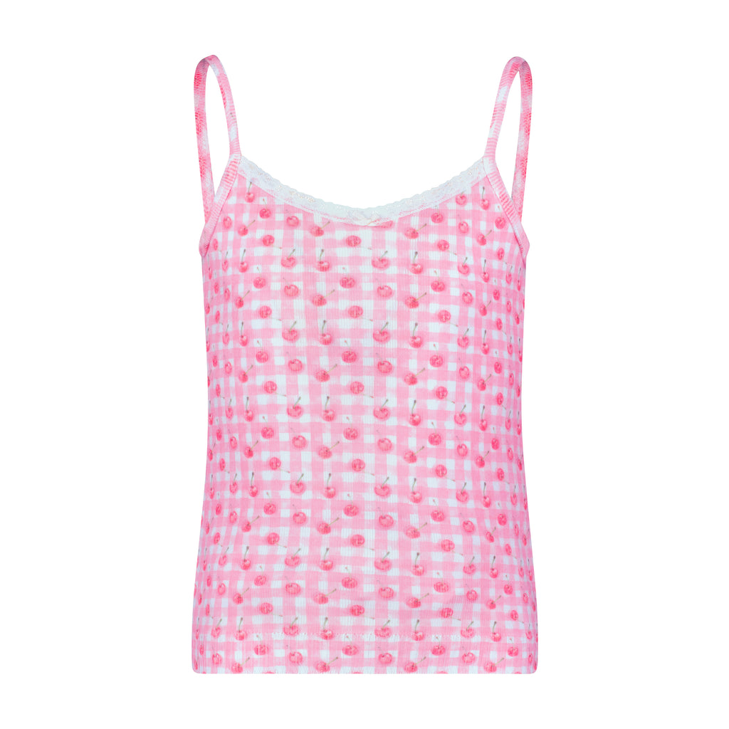 Polkadot Girls Brette Set Cami & Short - Cherry Gingham Print