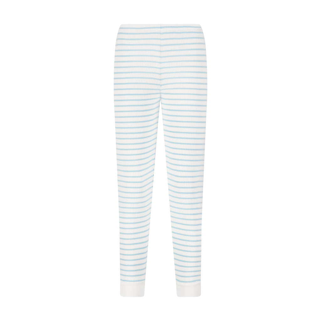 Polkadot SET Baby Crop Tee & Jogger - Blue Wide Harbor Rib Stripe