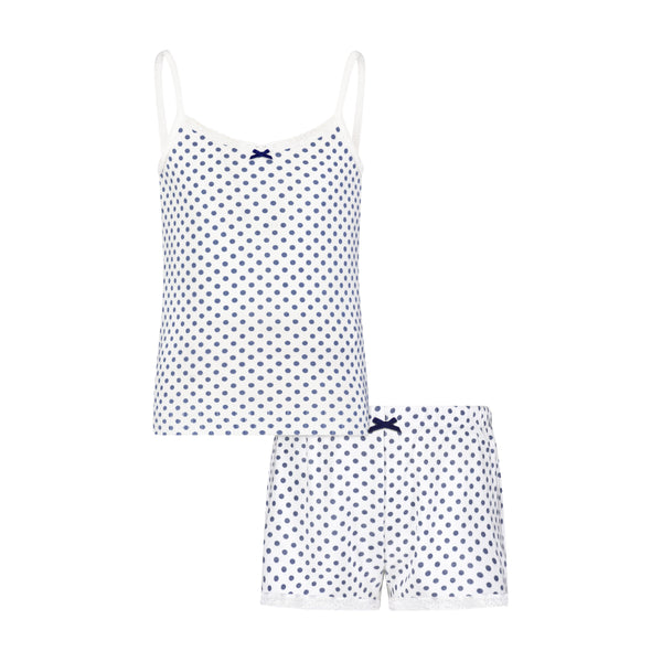 Polkadot Girls Brette Set Cami & Short - Navy Dot Print