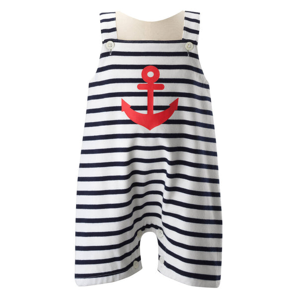RACHEL RILEY~ Stripe anchor jersey dungaree