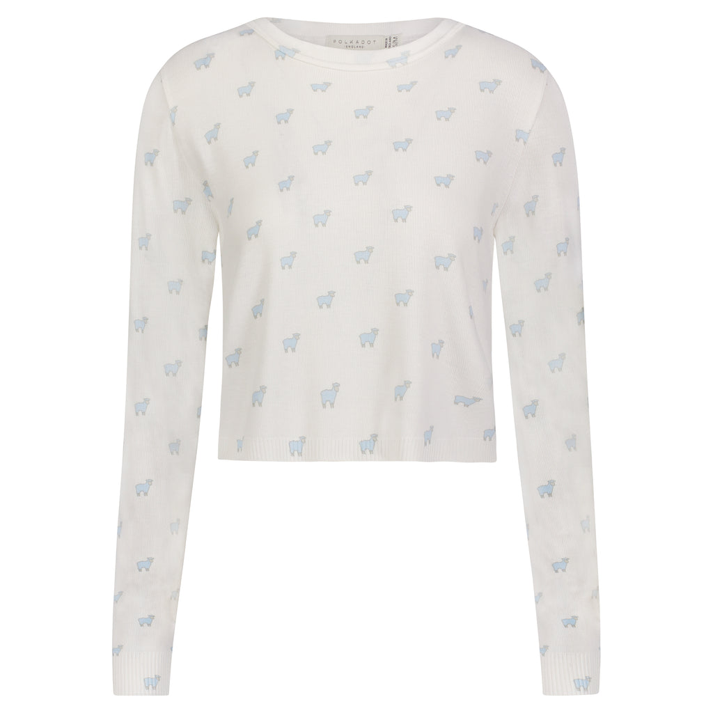 Polkadot SET Blue Sheep Parker Crop Slouchy & Blue Sailor Stripe Jogger