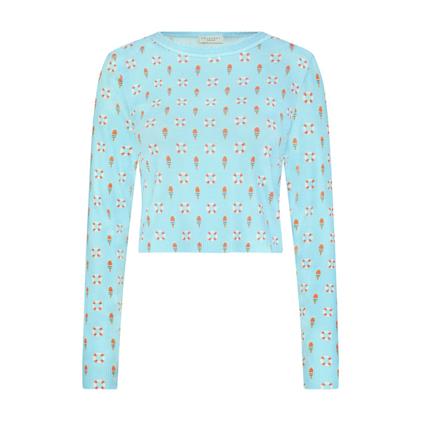 Polkadot Nell Cropped Slouchy - Buoy Print
