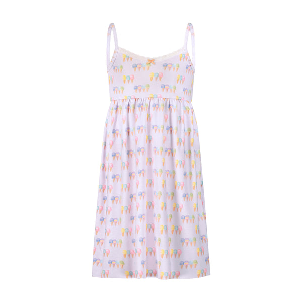 Polkadot GIRLS BABYDOLL GOWN - Ice Cream Print