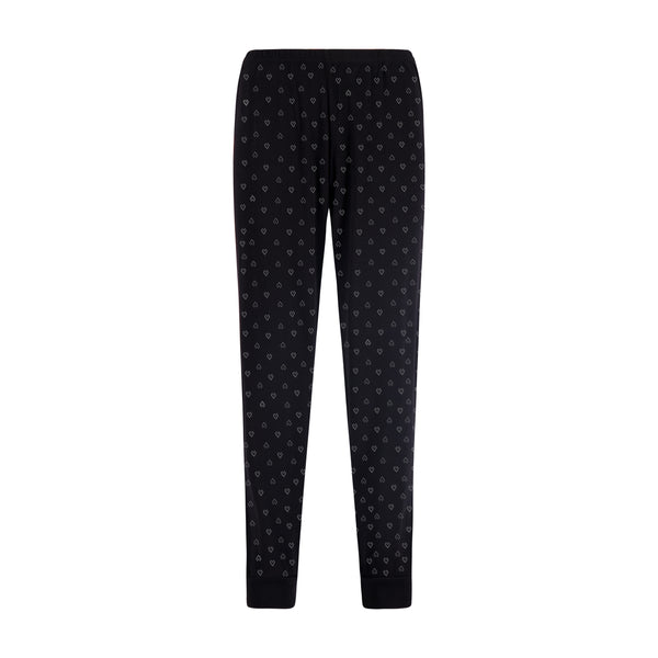 Polkadot Black Vintage Hearts JOGGER Hi Rise -NEW