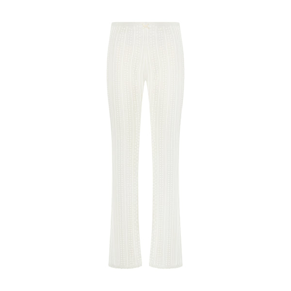 Polkadot LONG PANT Hi Rise - Ivory Windsor Pointelle