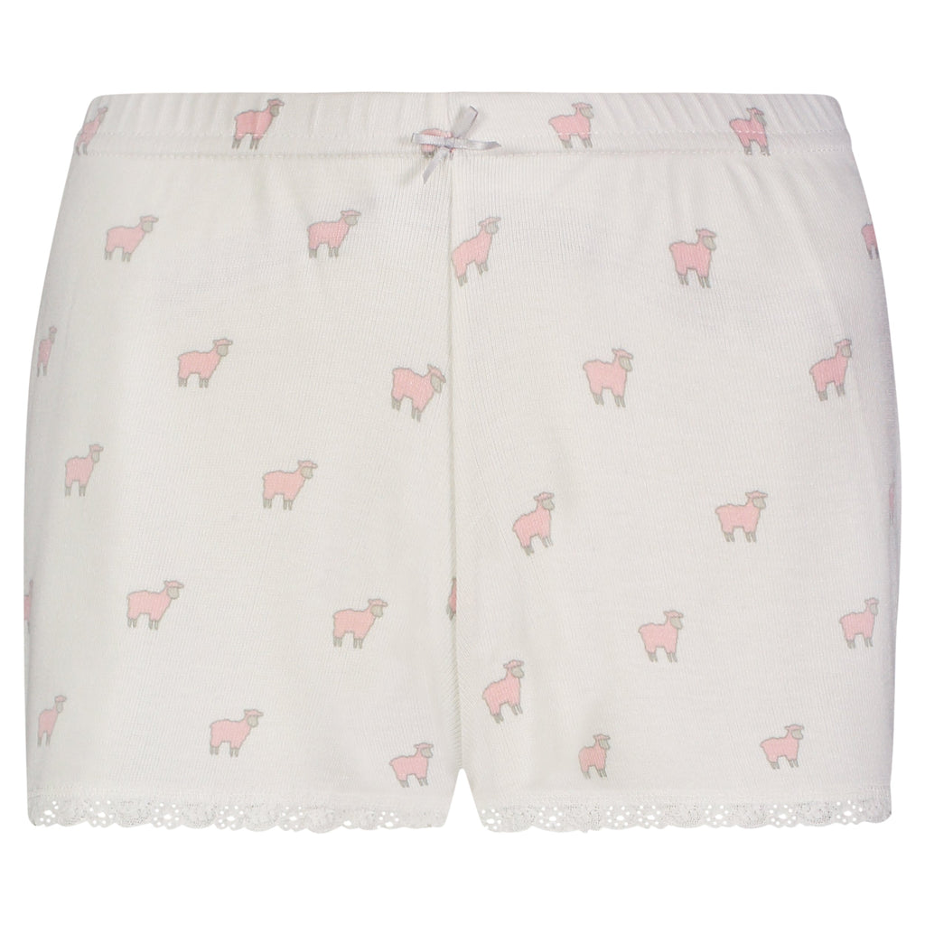 Polkadot SET Liz Crop Cami & Long Short - Pink Sheep Print