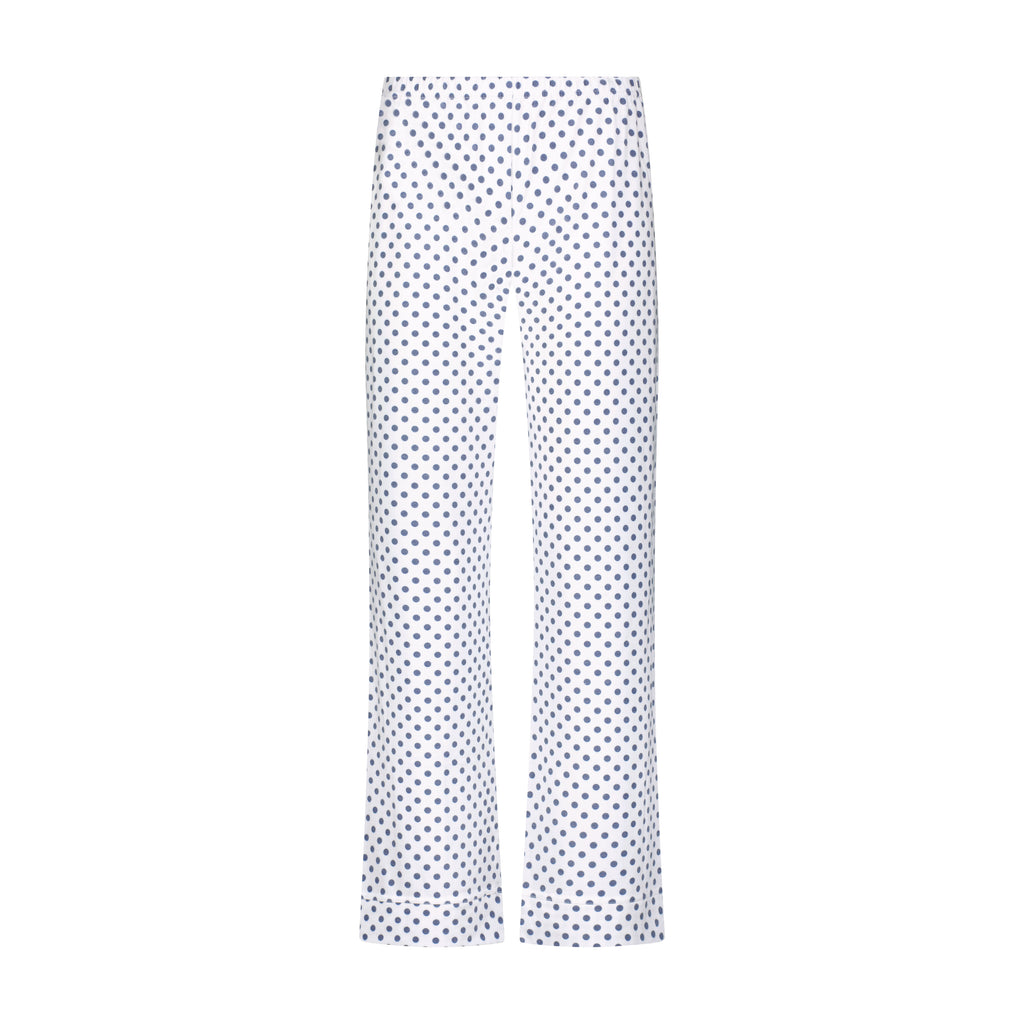 Charley Classic Long Sleeve & Pant Pajama Set - Navy Dot Print