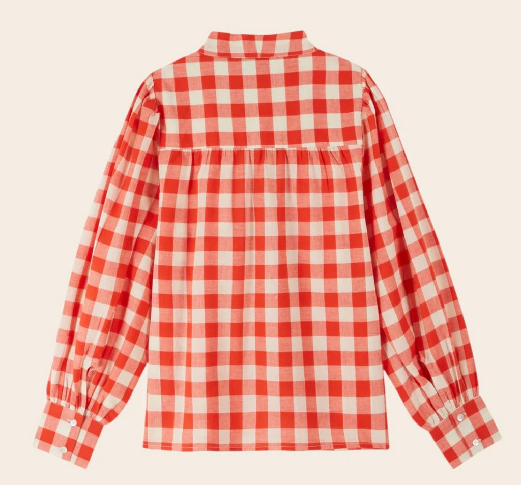 EMILE ET IDA~Diva red plaid blouse