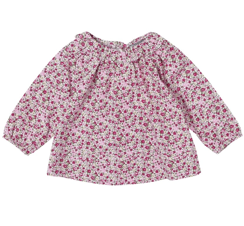 PETITE CONFECTION~ blouse with ruffle neckline