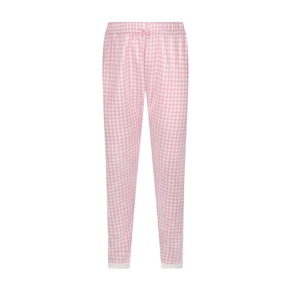 Polkadot BABY GIRLS CLASSIC SET CREW LS & PANT - Pink Gingham Print