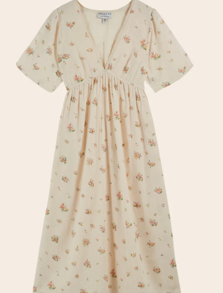 EMILE ET IDA~ Desiree long floral dress