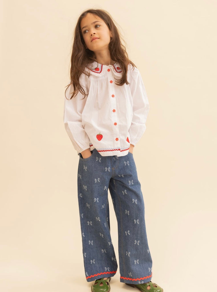 FLOESS~ Eva denim bow pants