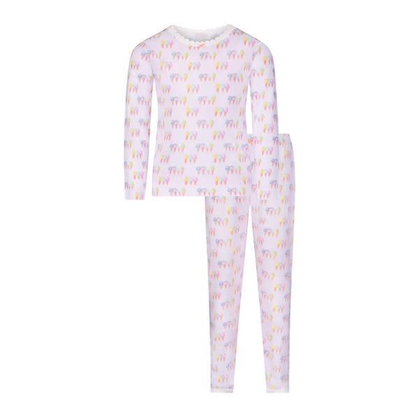 Polkadot GIRLS & BABY SET Crew LS & Pant - Ice Cream Print