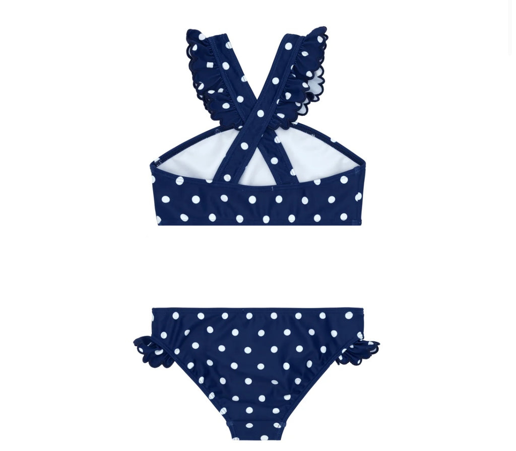 MINNOW~Atlantic dot v-neck crossover bikini