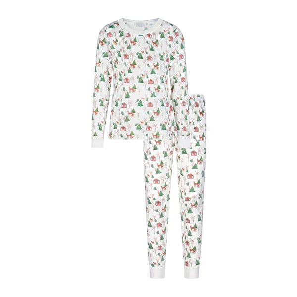 Polkadot BOYS & BABY SET Crew LS & Pant - Rustic Deer Print