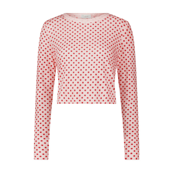 Polkadot NELL CROP SLOUCHY - Red Large Dot Print