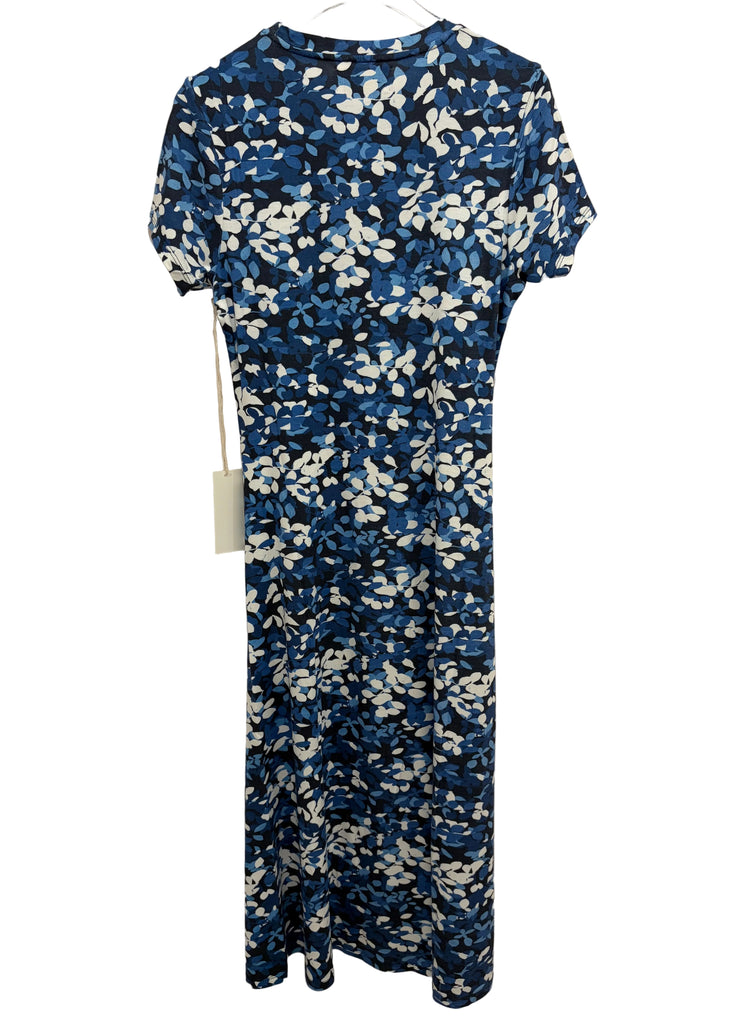 RANDY JILL~ Floral short sleeve crew midi dress