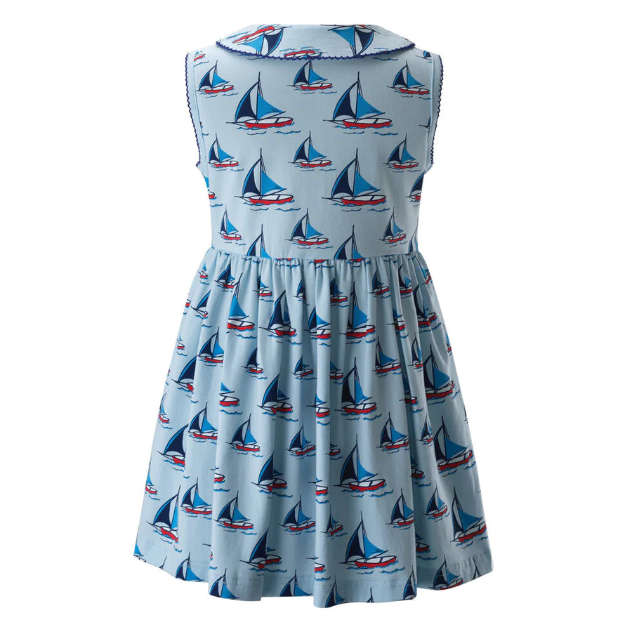 RACHEL RILEY~ Jersey sailboat dress