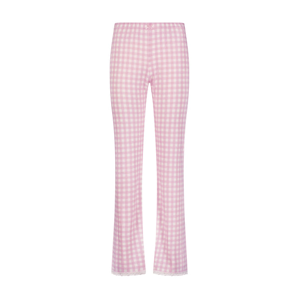 Polkadot LONG PANT - Pink Large Gingham Print