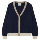 JUMPER 1234~Many contrast cashmere cardigan