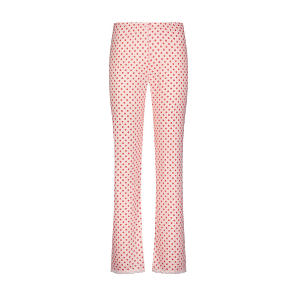 Polkadot LONG PANT - Red Large Dot Print