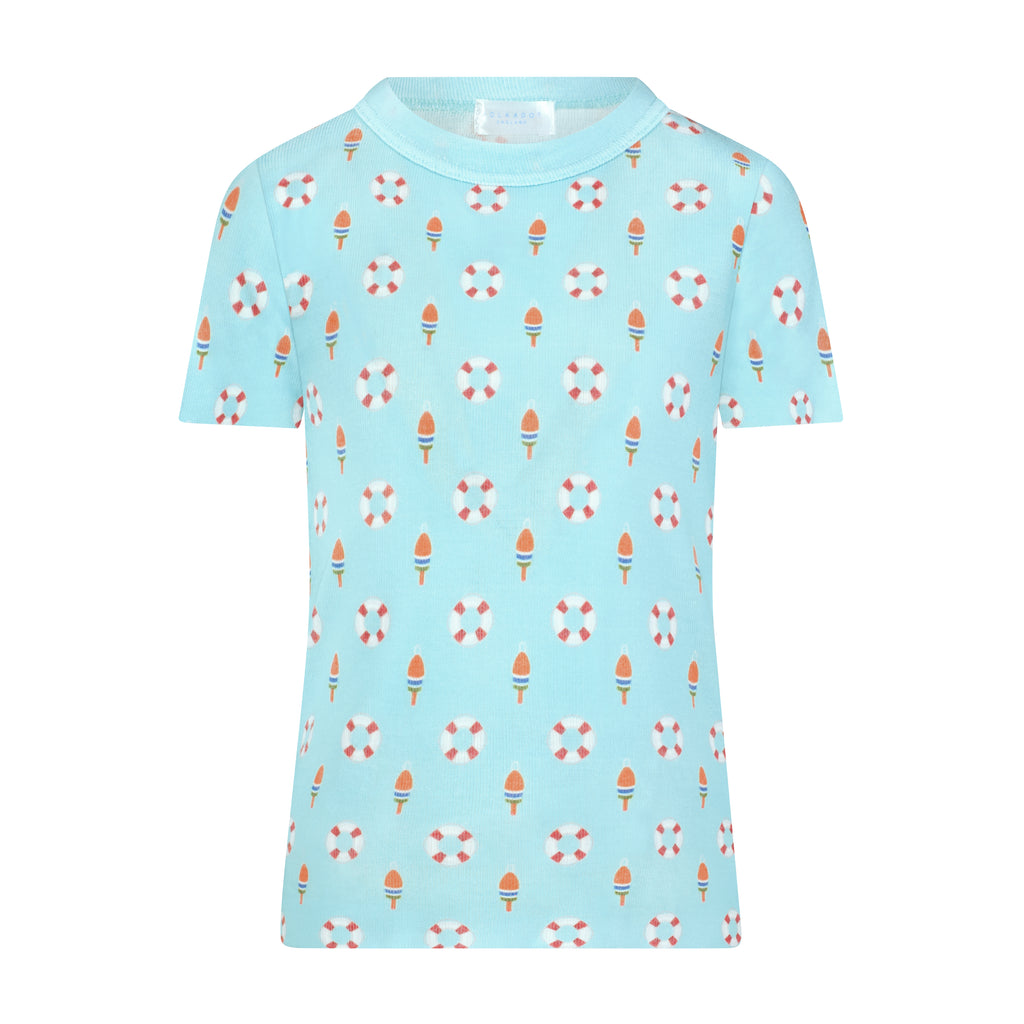 Polkadot Boys Dean Set Crew Short Sleeve & Long Short - Buoy Print