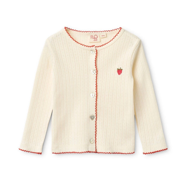 FLOESS~ Flora pointelle cream cardigan
