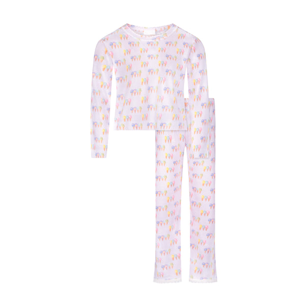 Polkadot GIRLS RACHEL SET Slouchy Top & Wide Leg Pant - Ice Cream Print