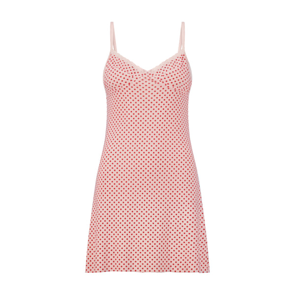 Polkadot LORI BRA CAMIDRESS w ADJUSTABLE STRAPS - Red Small Dot Print -for PRE ORDER / COMING SOON