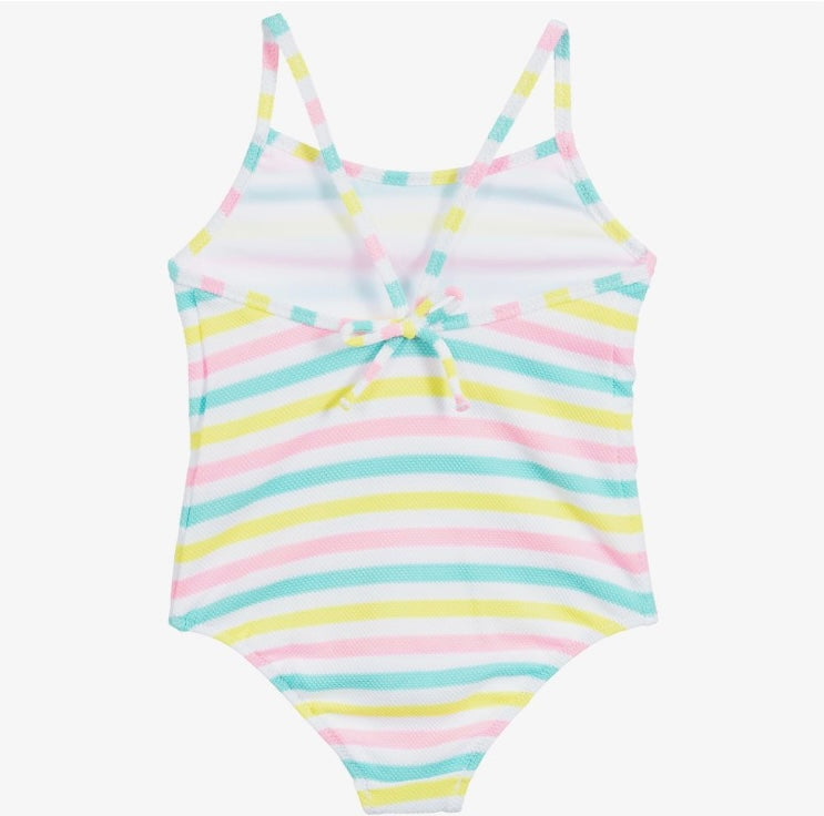 SUNUVA~ 1 pc multi stripe strappy swimsuit