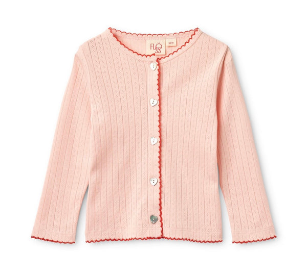 FLOESS~ Liva pink pointelle cardigan